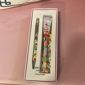 NIB kate spade floral dot stylus pen with pouch